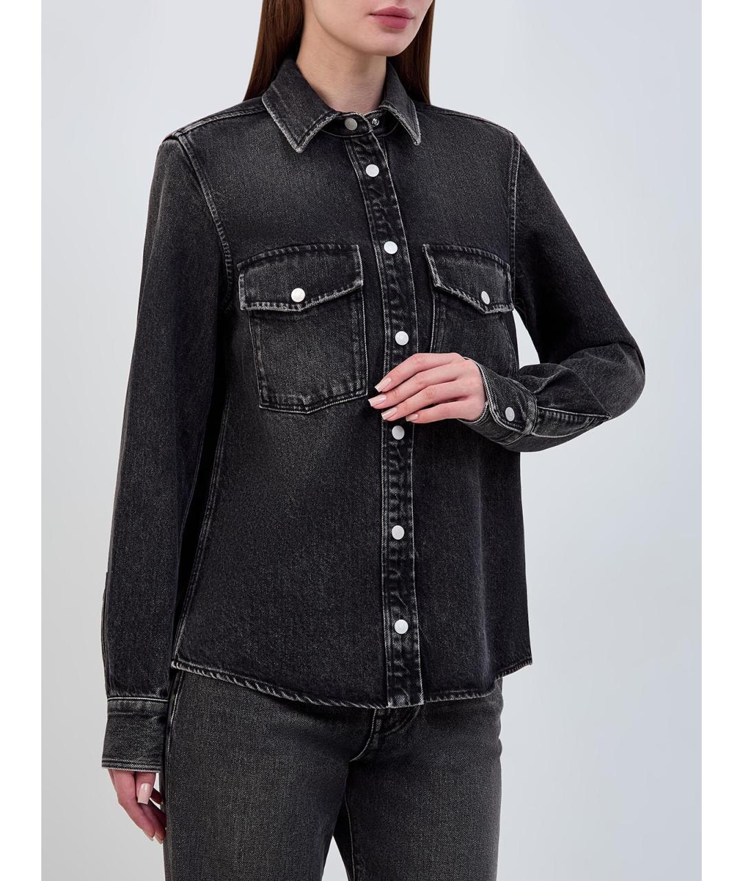 JACOB COHEN Черная деним рубашка, фото 3