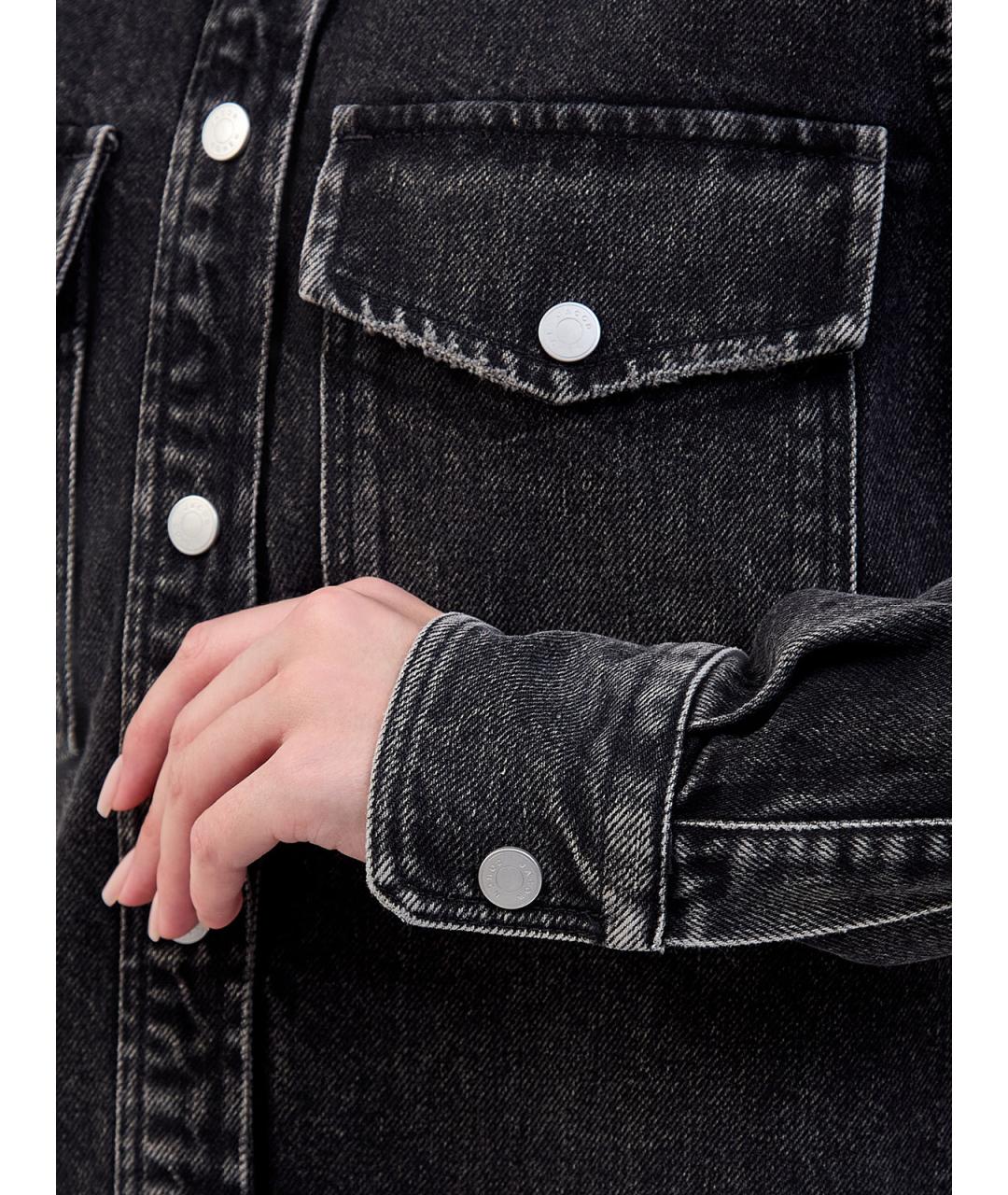 JACOB COHEN Черная деним рубашка, фото 5