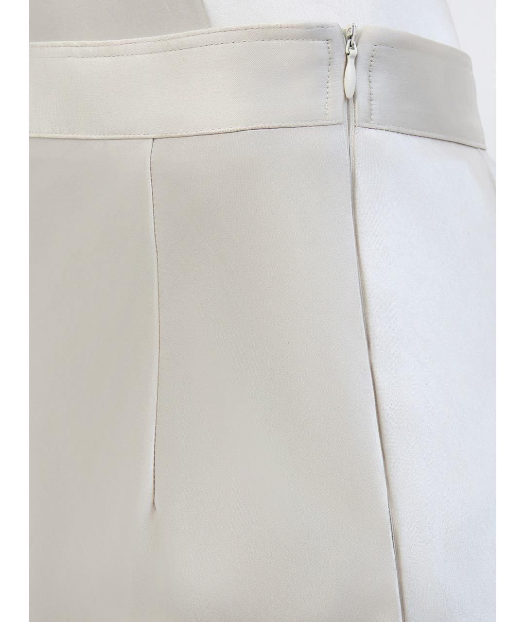 GENTRY PORTOFINO Белая полиэстеровая юбка макси, фото 5