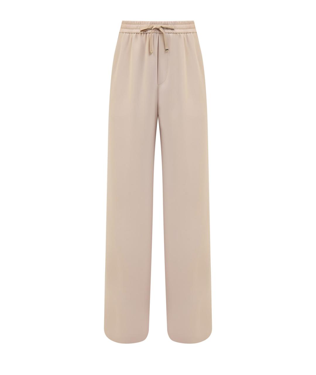 HERNO Бежевые полиэстеровые прямые брюки, фото 1