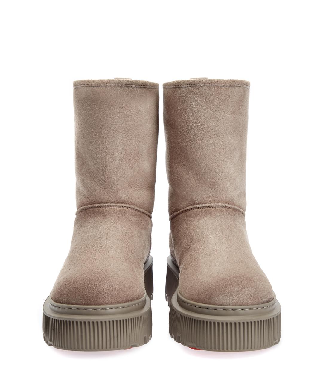 SANTONI Бежевые замшевые полусапоги, фото 6