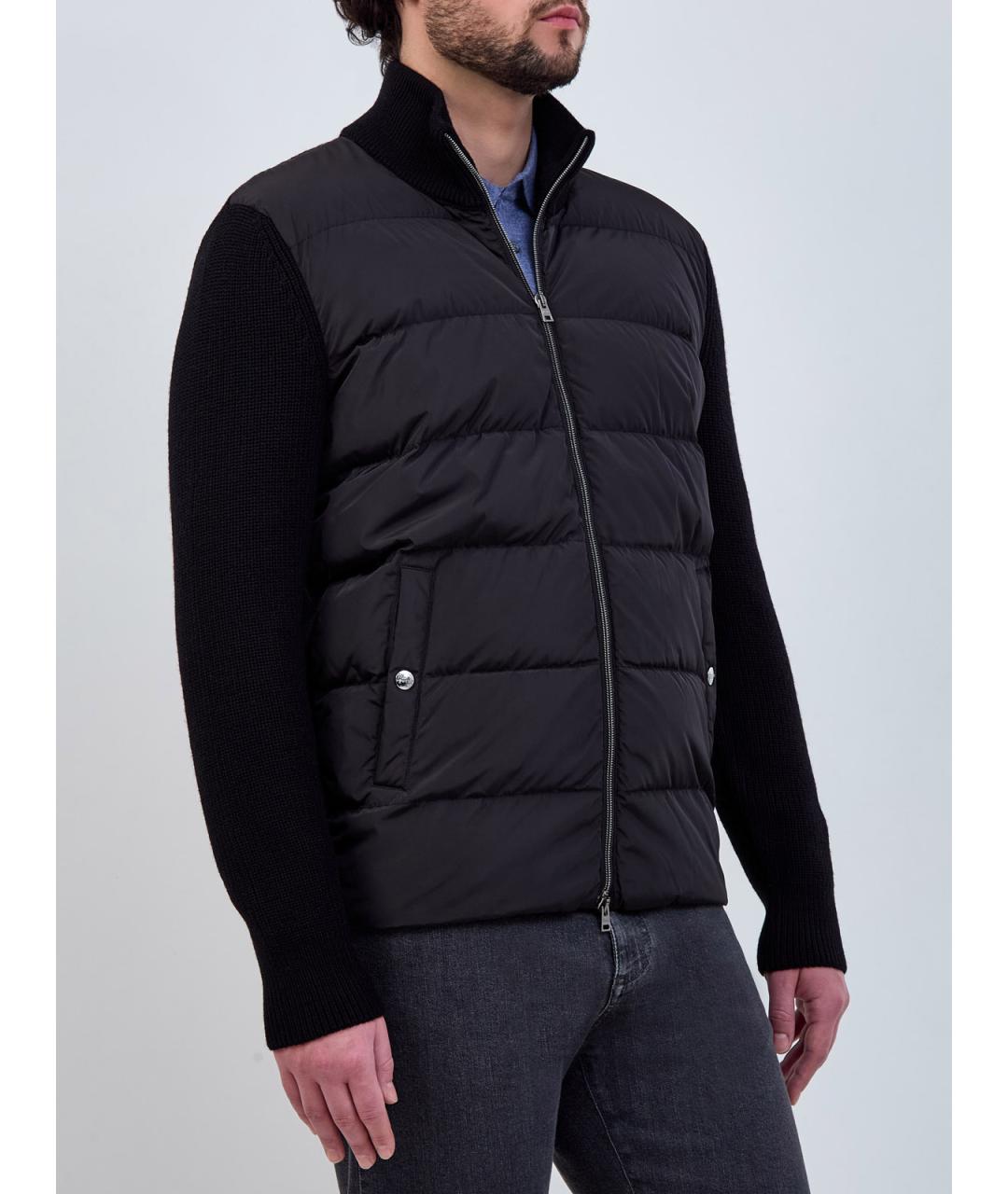 HERNO Черный полиэстеровый кардиган, фото 3