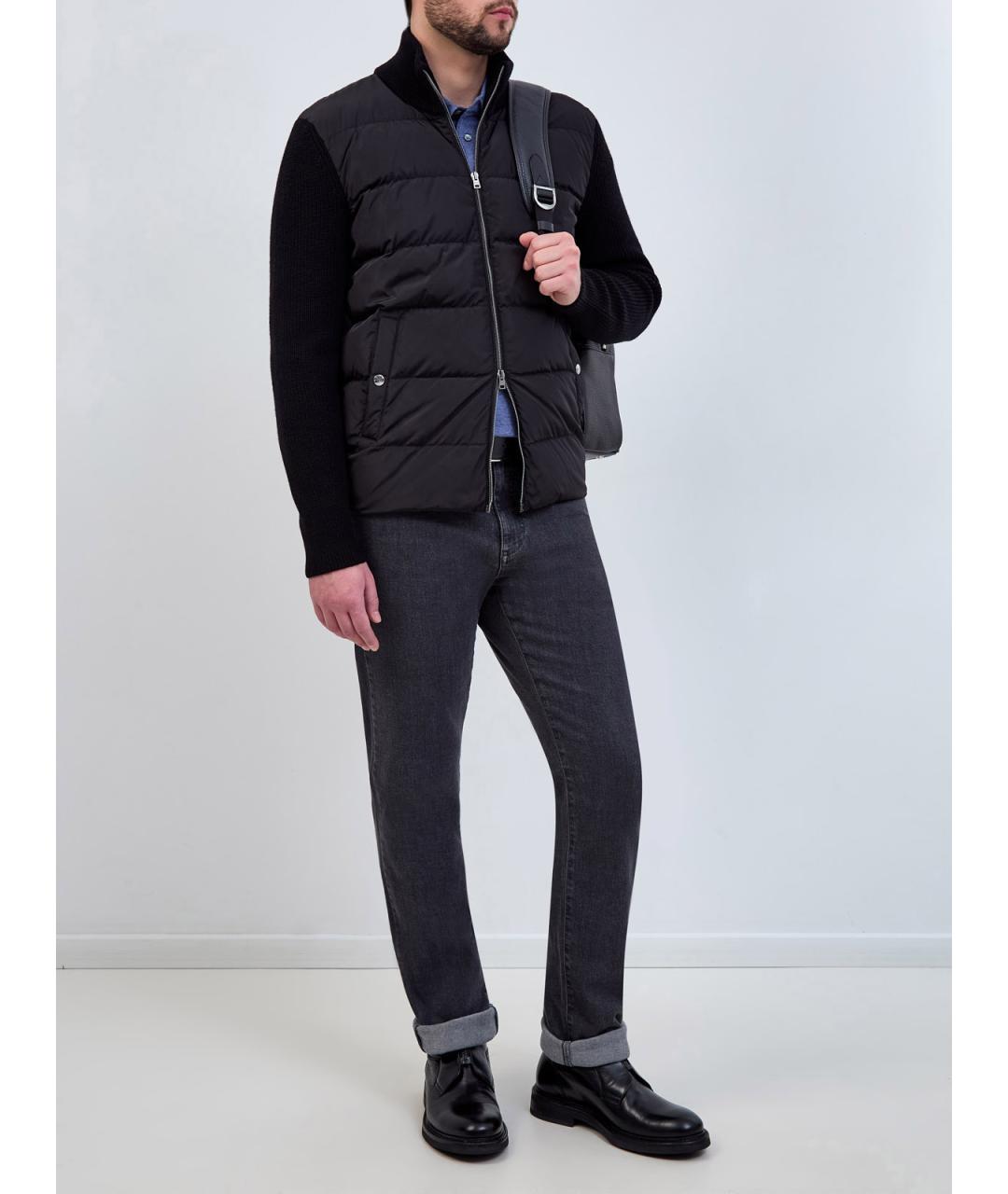 HERNO Черный полиэстеровый кардиган, фото 2