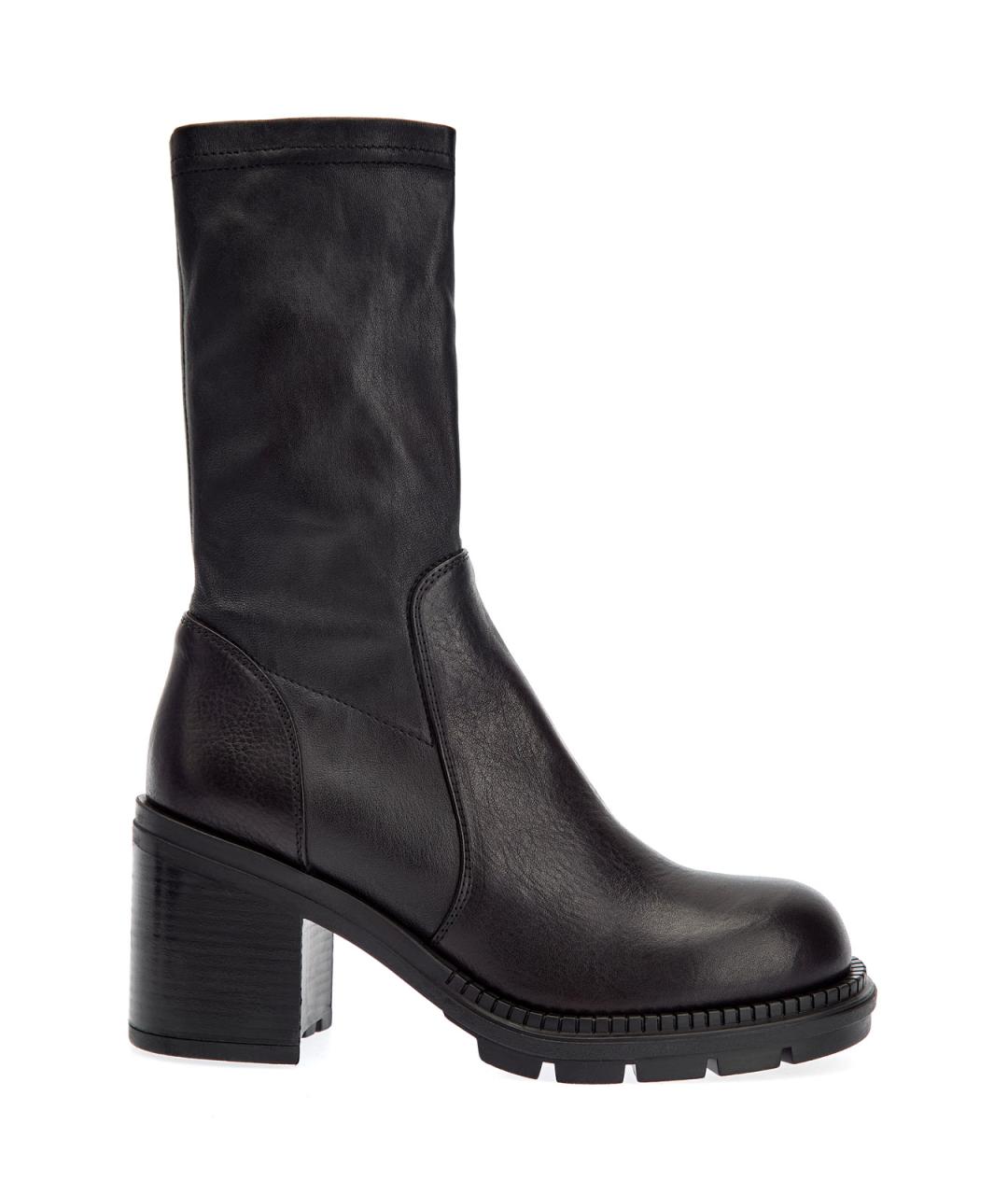 AGL Черные кожаные ботильоны, фото 1