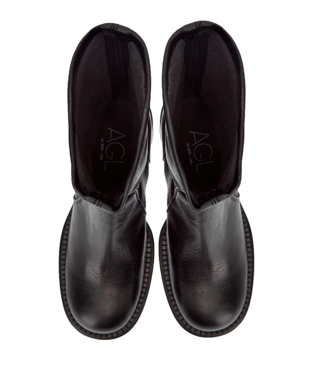 AGL Черные кожаные ботильоны, фото 5