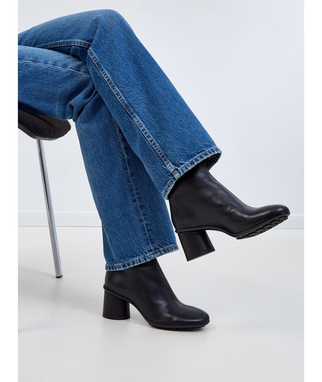 AGL Черные кожаные ботильоны, фото 2