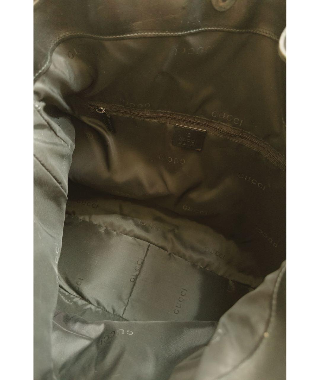 GUCCI Черная замшевая сумка с короткими ручками, фото 4