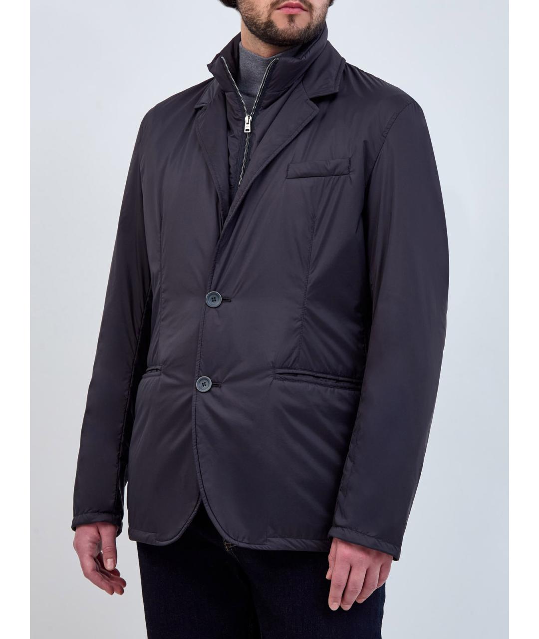 HERNO Синяя полиамидовая куртка, фото 3