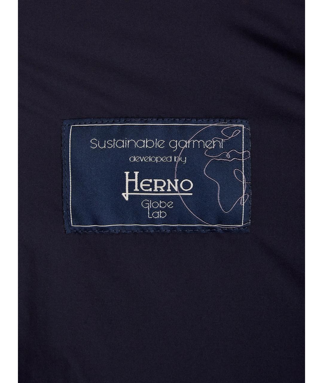 HERNO Синяя полиамидовая куртка, фото 7