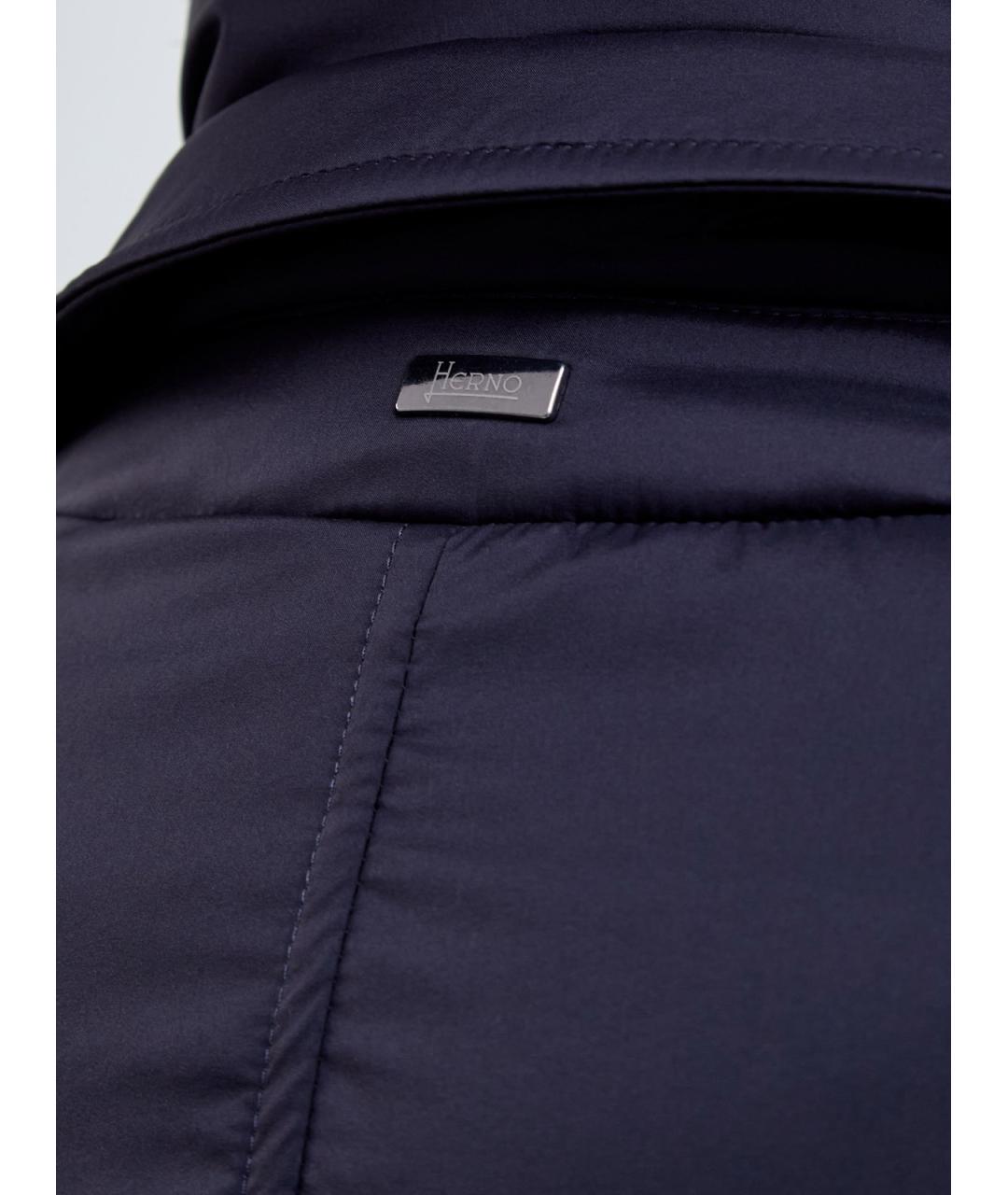 HERNO Синяя полиамидовая куртка, фото 6