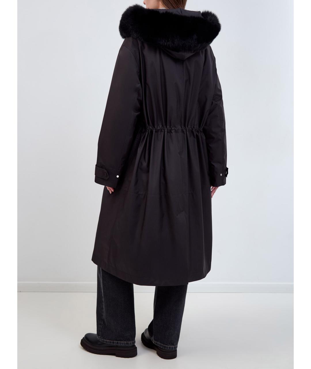 YVES SALOMON Черный полиэстеровый пуховик, фото 5