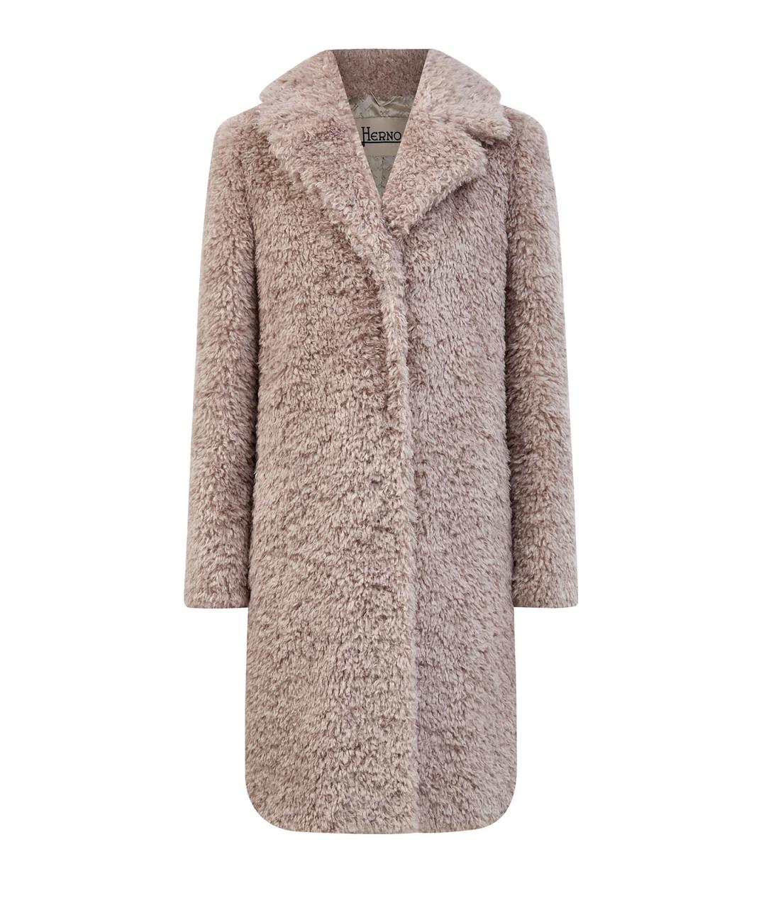 HERNO Бежевое полиэстеровое пальто, фото 1