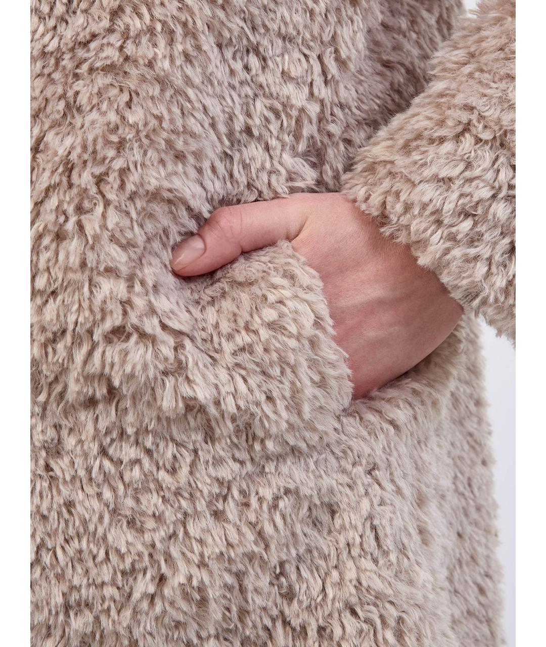 HERNO Бежевое полиэстеровое пальто, фото 5