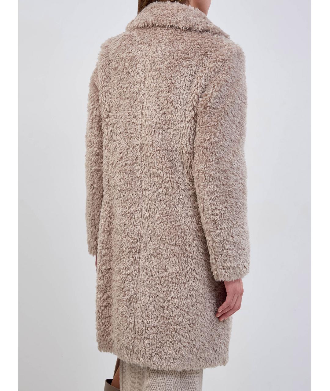 HERNO Бежевое полиэстеровое пальто, фото 4