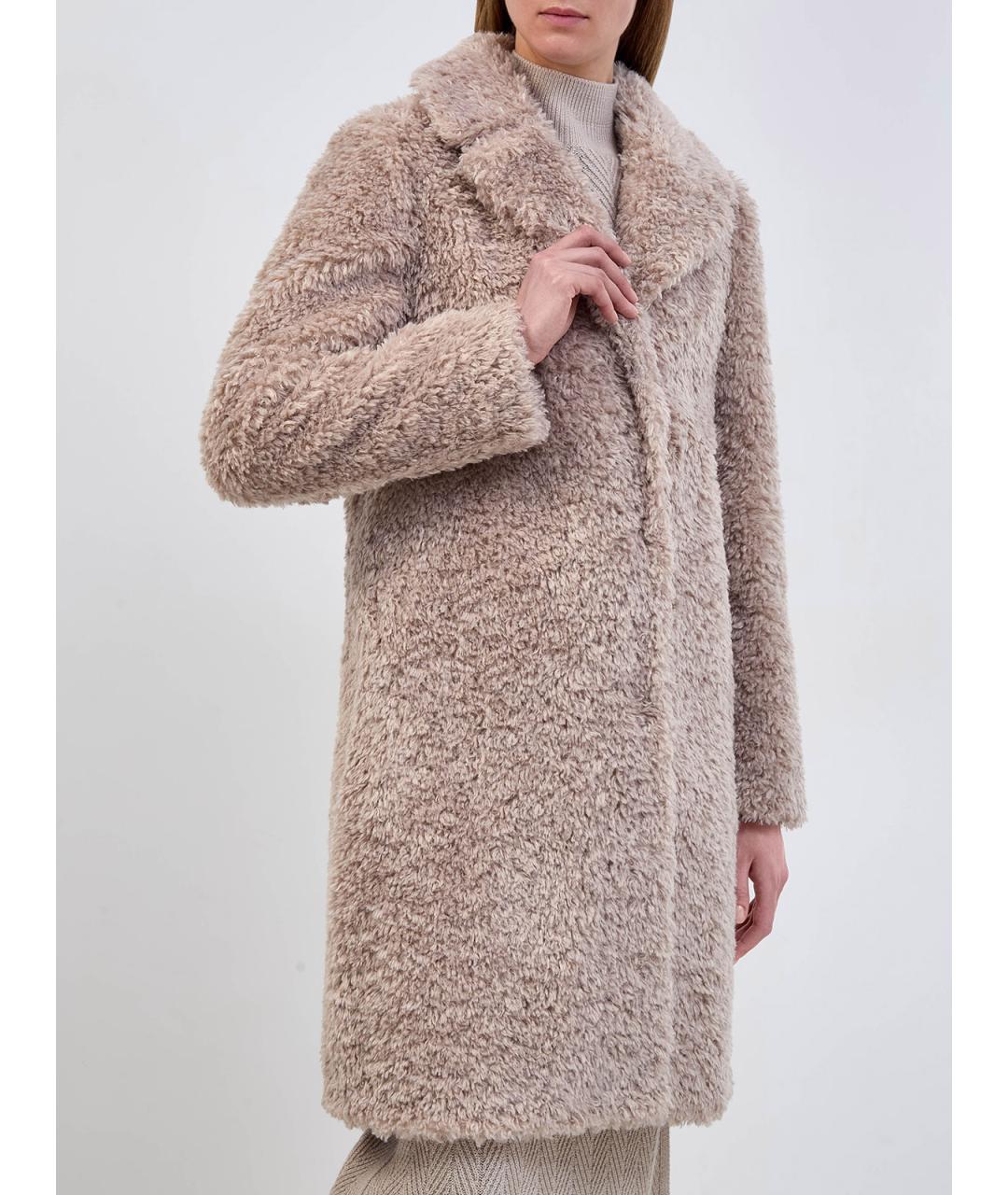 HERNO Бежевое полиэстеровое пальто, фото 3