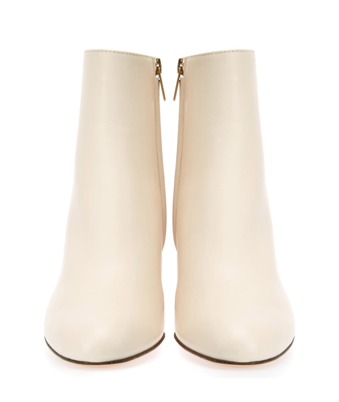 AGL Бежевые кожаные ботильоны, фото 5