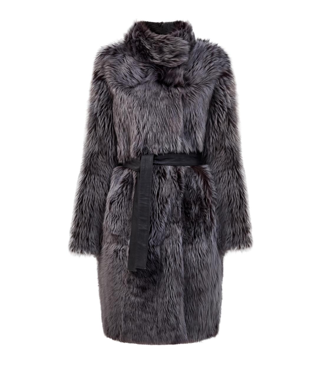 YVES SALOMON Антрацитовая меховая шуба, фото 1