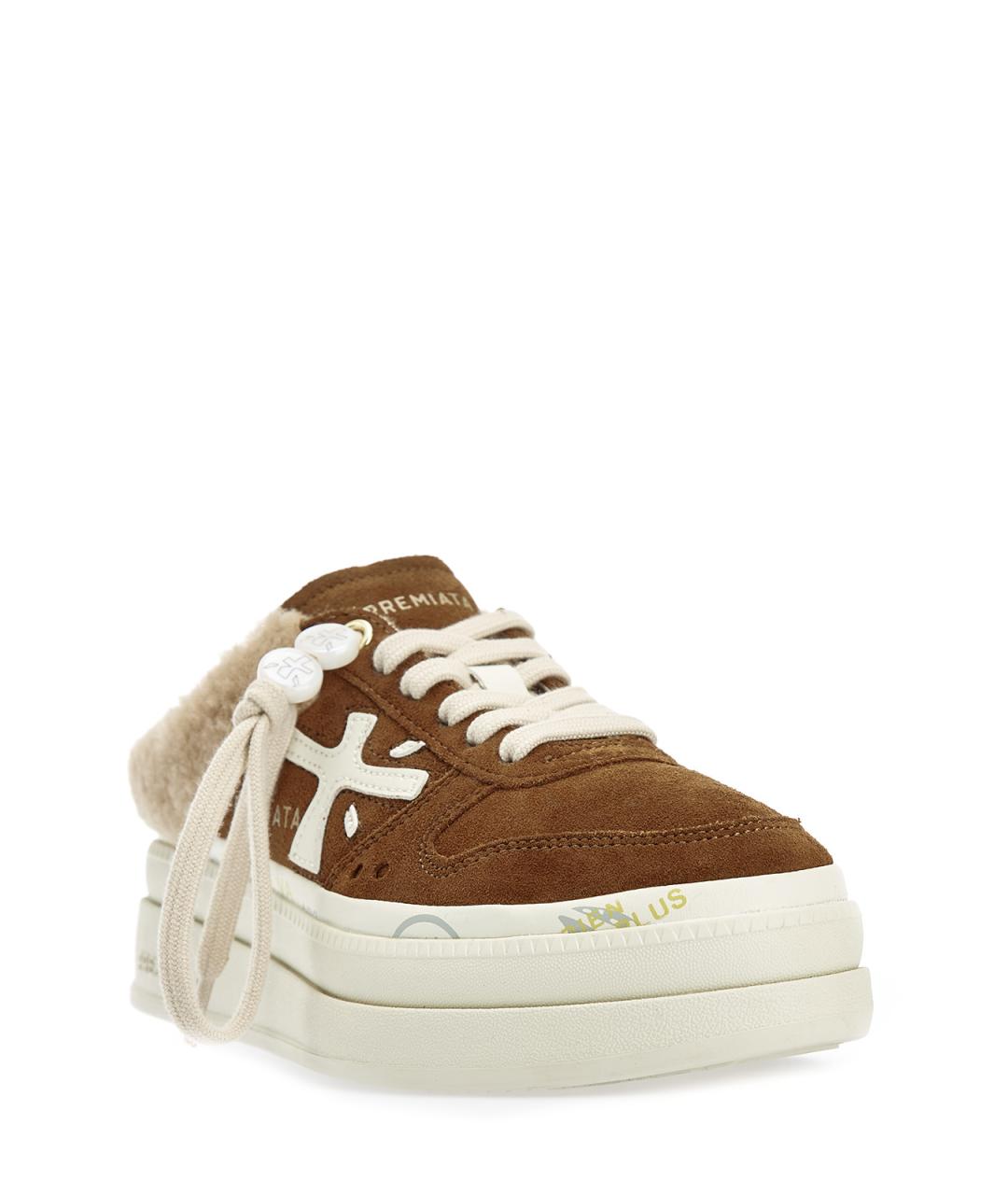 PREMIATA Коричневые замшевые кеды, фото 3