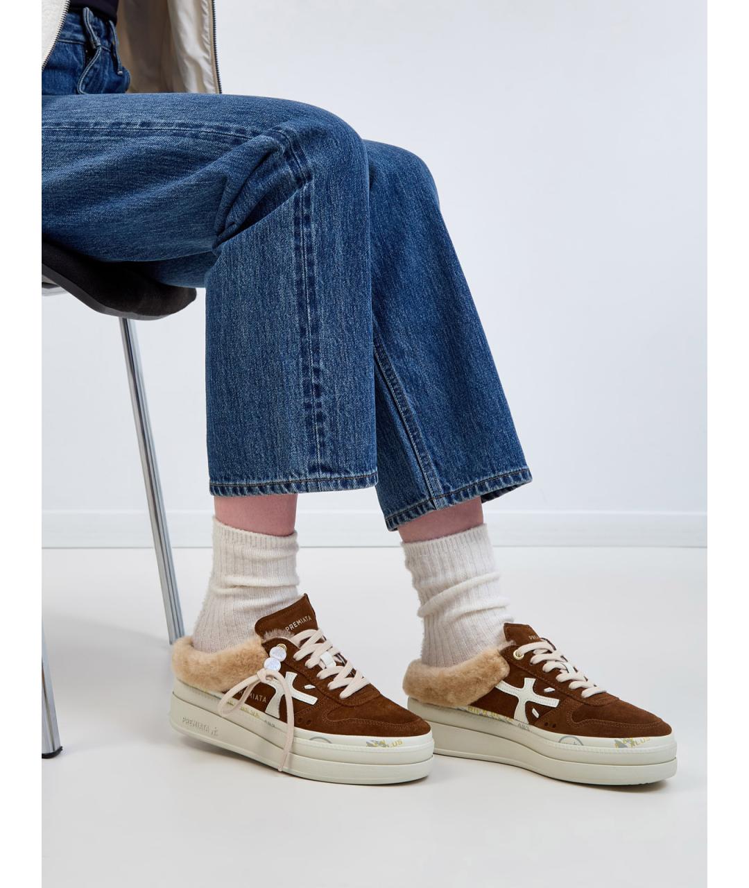 PREMIATA Коричневые замшевые кеды, фото 2