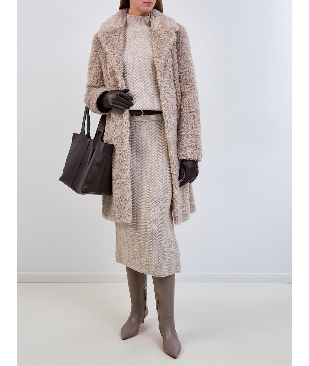 HERNO Бежевый шерстяной джемпер / свитер, фото 2