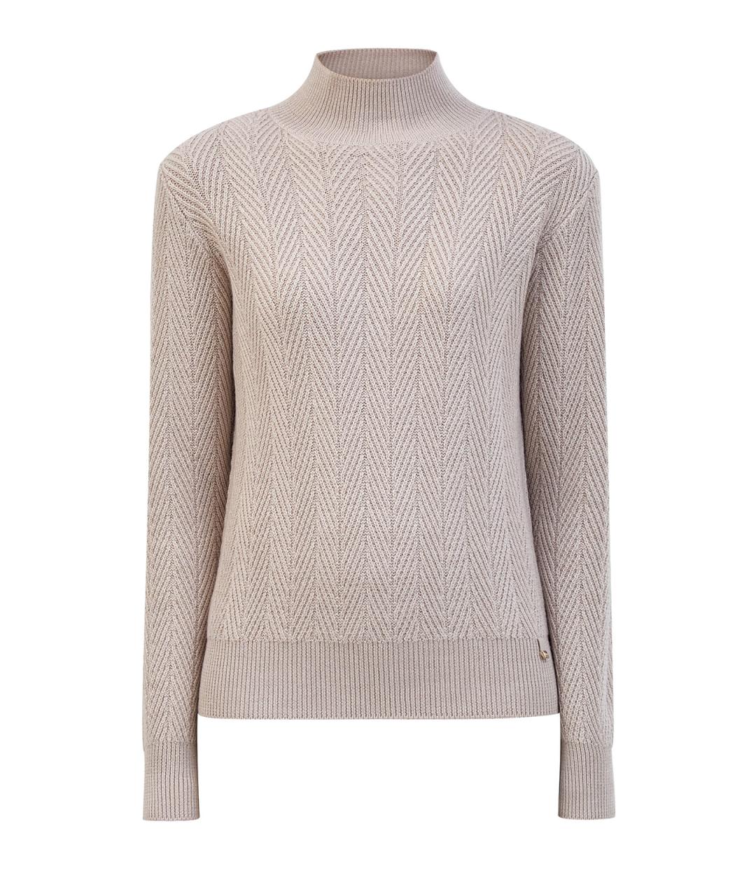 HERNO Бежевый шерстяной джемпер / свитер, фото 1