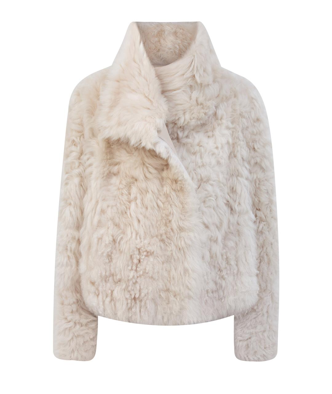 YVES SALOMON Белая меховая шуба, фото 1