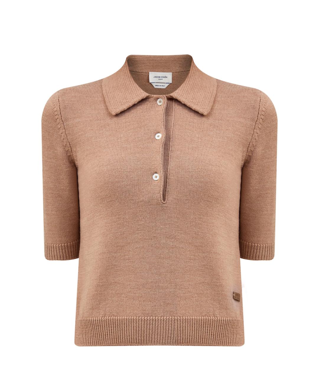 JACOB COHEN Коричневый шерстяной джемпер / свитер, фото 1