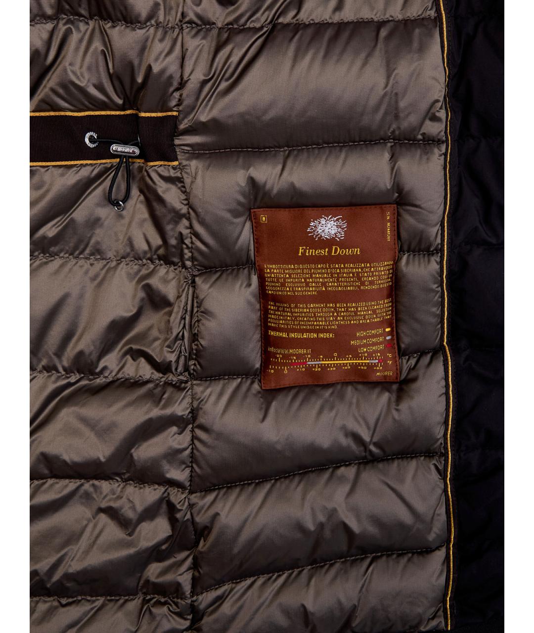 MOORER Серый шерстяной пуховик, фото 4