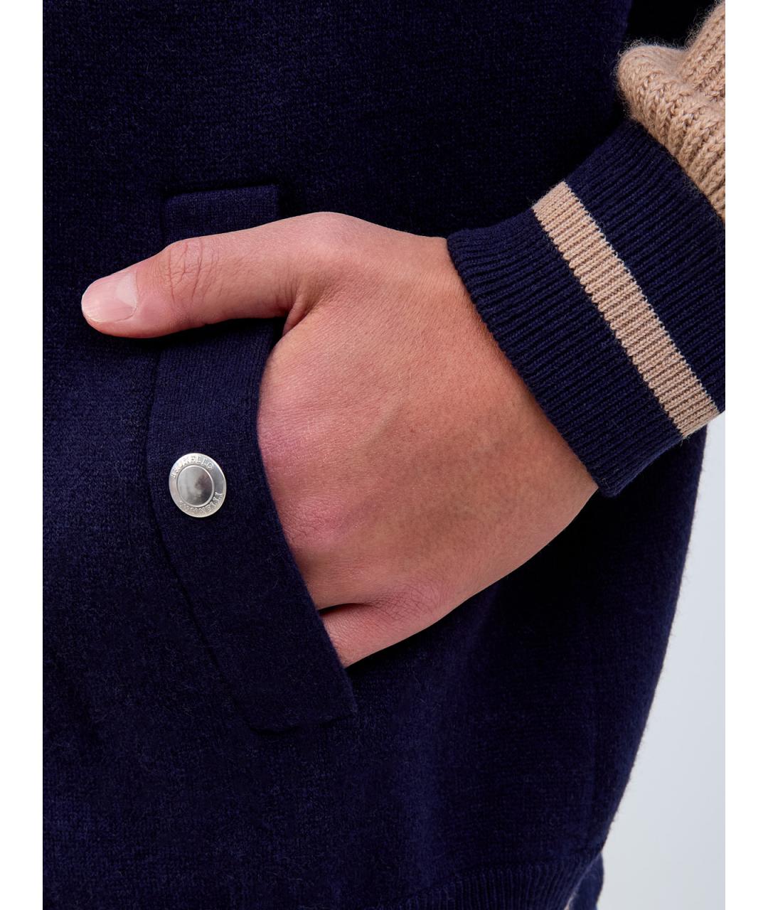 BRUNELLO CUCINELLI Синий шерстяной кардиган, фото 5