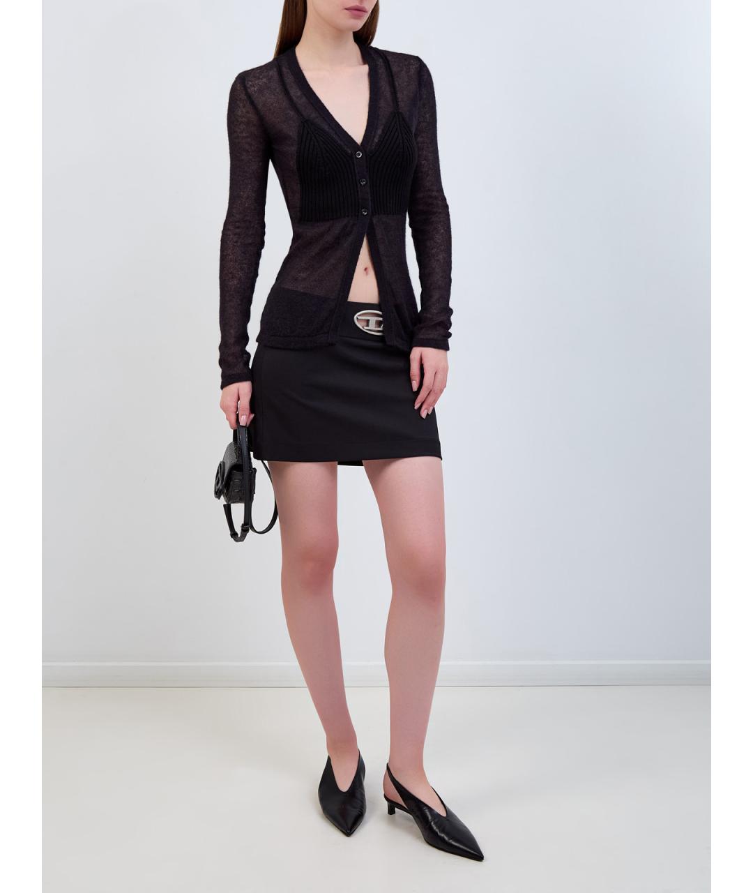 DIESEL Черный шерстяной кардиган, фото 2