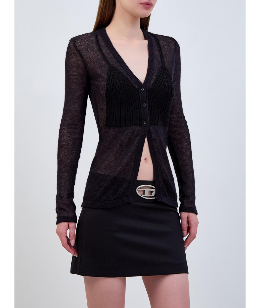 DIESEL Черный шерстяной кардиган, фото 3