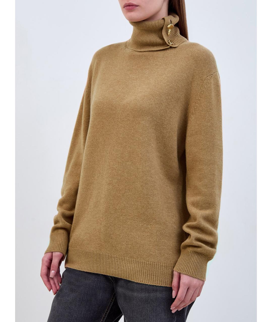 FABIANA FILIPPI Коричневый кашемировый джемпер / свитер, фото 3