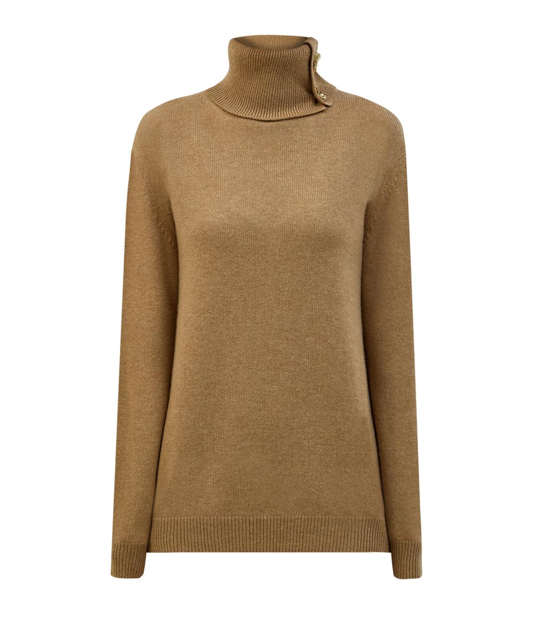 FABIANA FILIPPI Коричневый кашемировый джемпер / свитер, фото 1