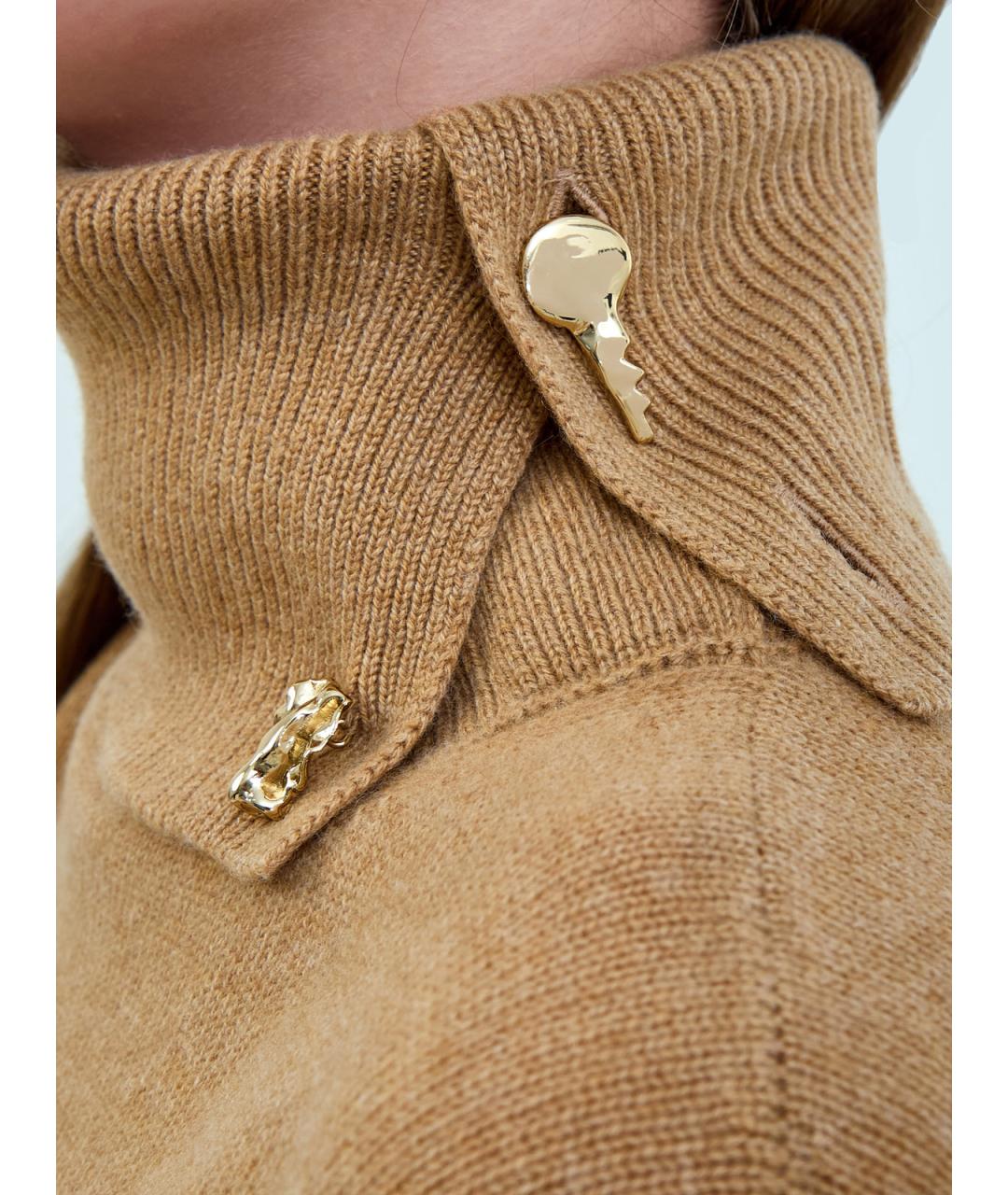 FABIANA FILIPPI Коричневый кашемировый джемпер / свитер, фото 5