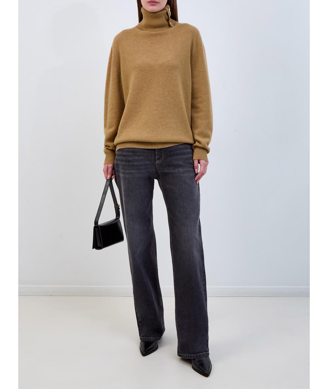 FABIANA FILIPPI Коричневый кашемировый джемпер / свитер, фото 2