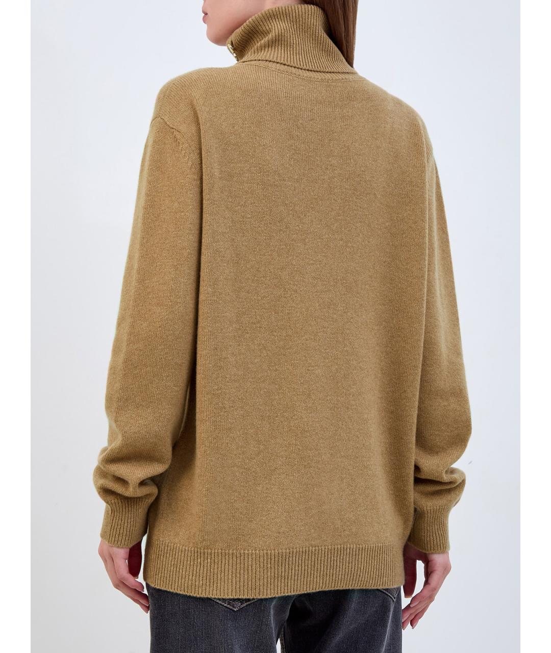 FABIANA FILIPPI Коричневый кашемировый джемпер / свитер, фото 4