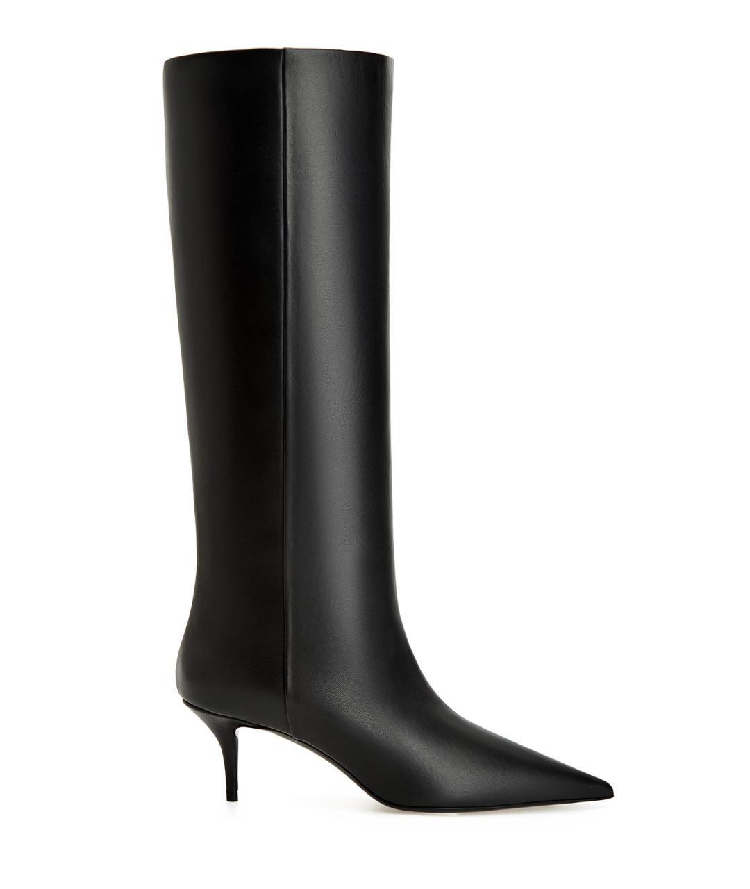 FABIANA FILIPPI Черные кожаные сапоги, фото 1