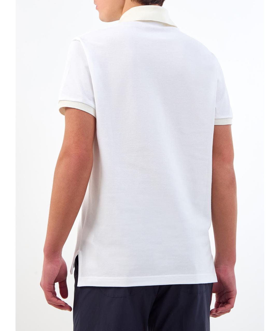 ETRO Белое хлопковое поло с коротким рукавом, фото 4