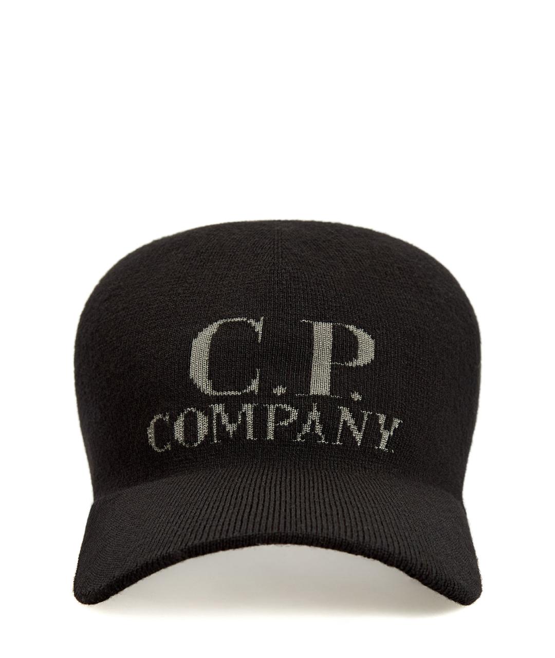 CP COMPANY Черная шерстяная кепка/бейсболка, фото 1