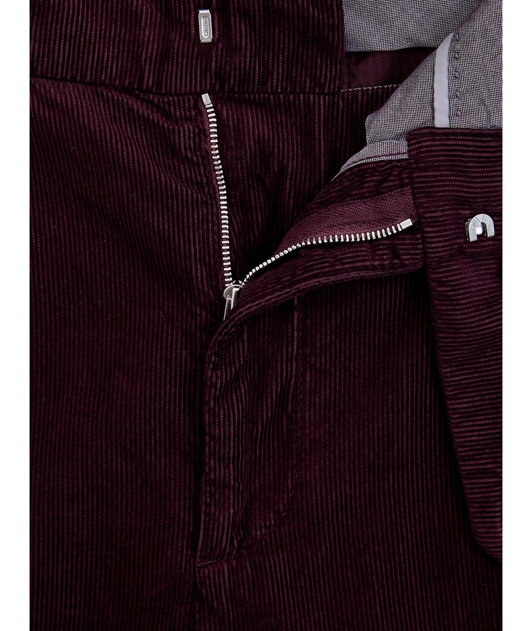 BRUNELLO CUCINELLI Фиолетовые хлопковые повседневные брюки, фото 6