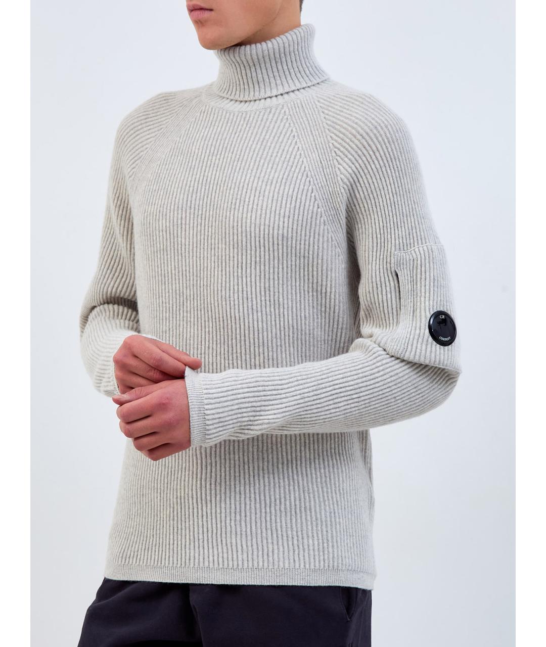 CP COMPANY Серая шерстяная водолазка, фото 3