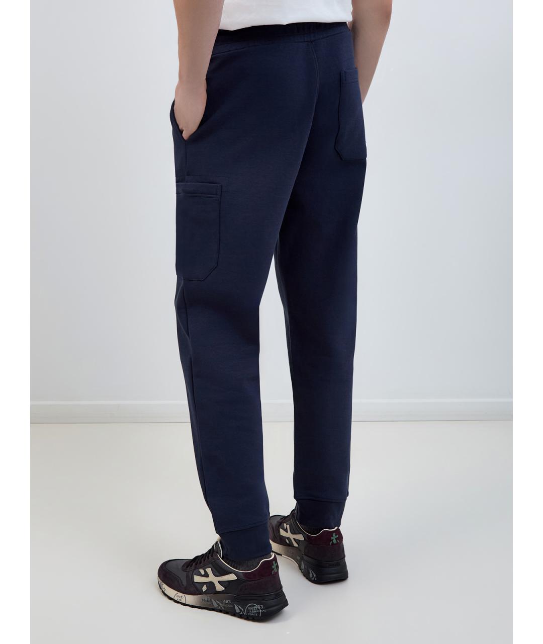 WOOLRICH Темно-синие хлопковые повседневные брюки, фото 4