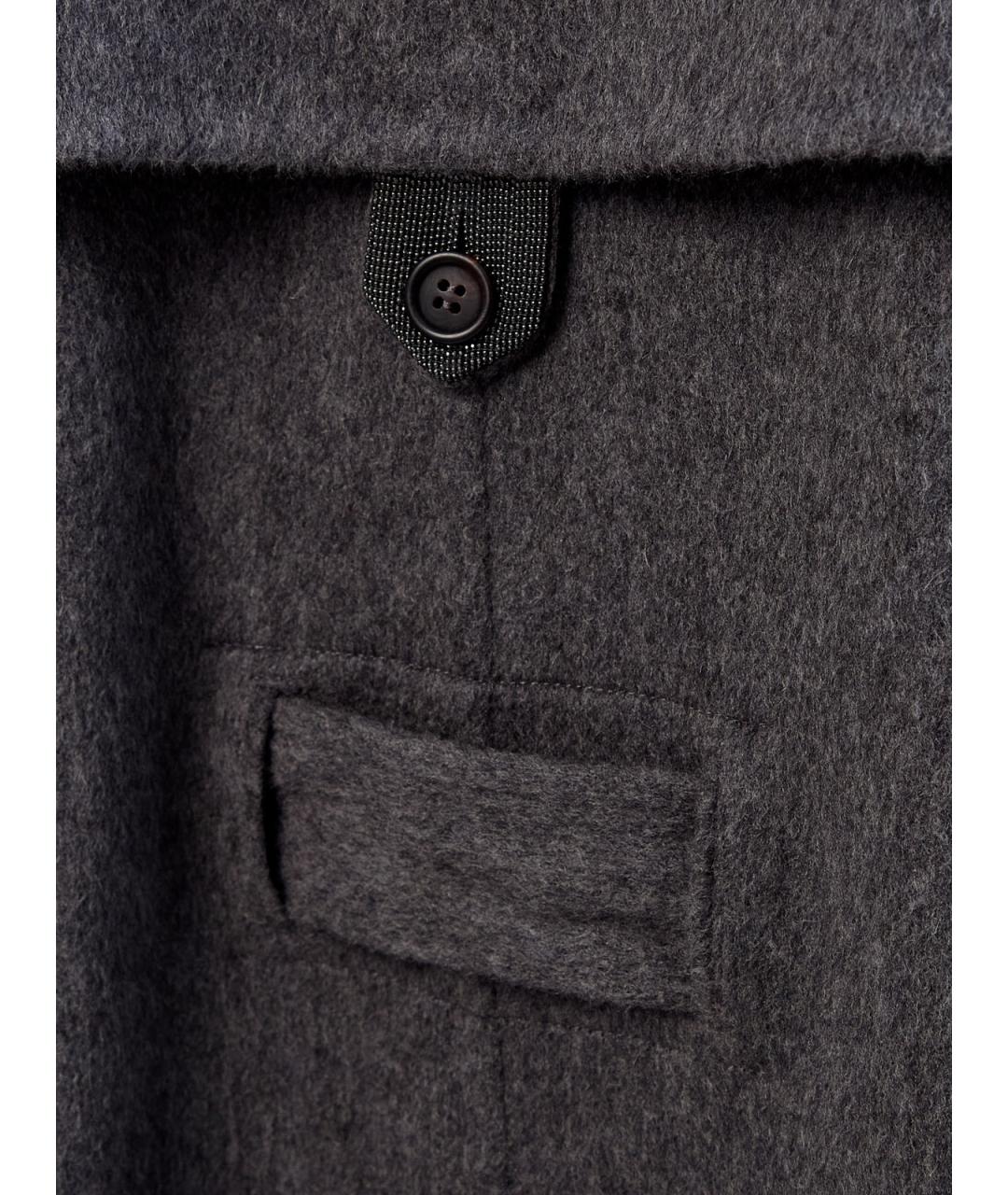 BRUNELLO CUCINELLI Серое кашемировое пальто, фото 5