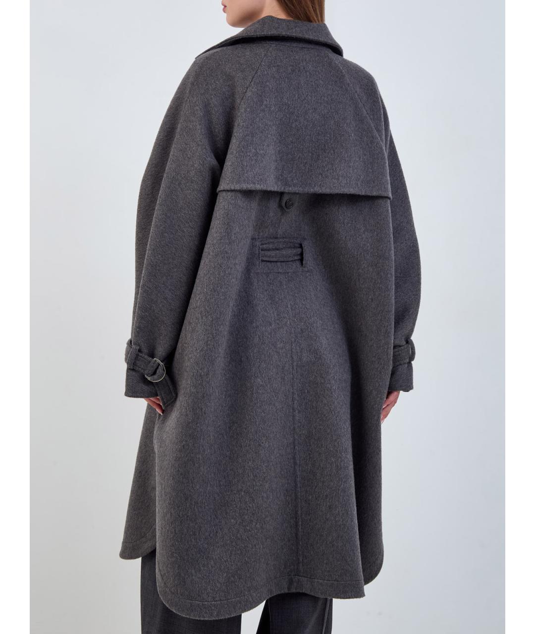 BRUNELLO CUCINELLI Серое кашемировое пальто, фото 4