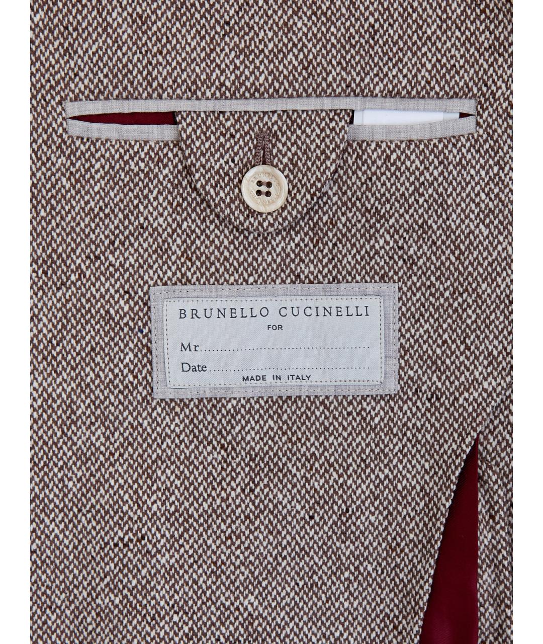 BRUNELLO CUCINELLI Бежевый классический костюм, фото 6