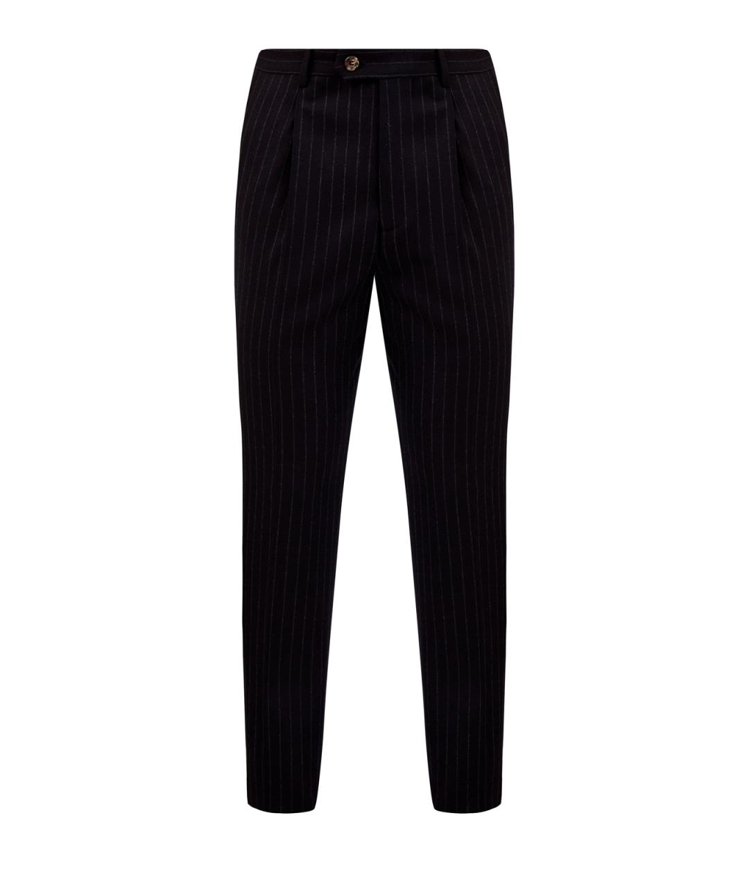 BRUNELLO CUCINELLI Черные шерстяные классические брюки, фото 1