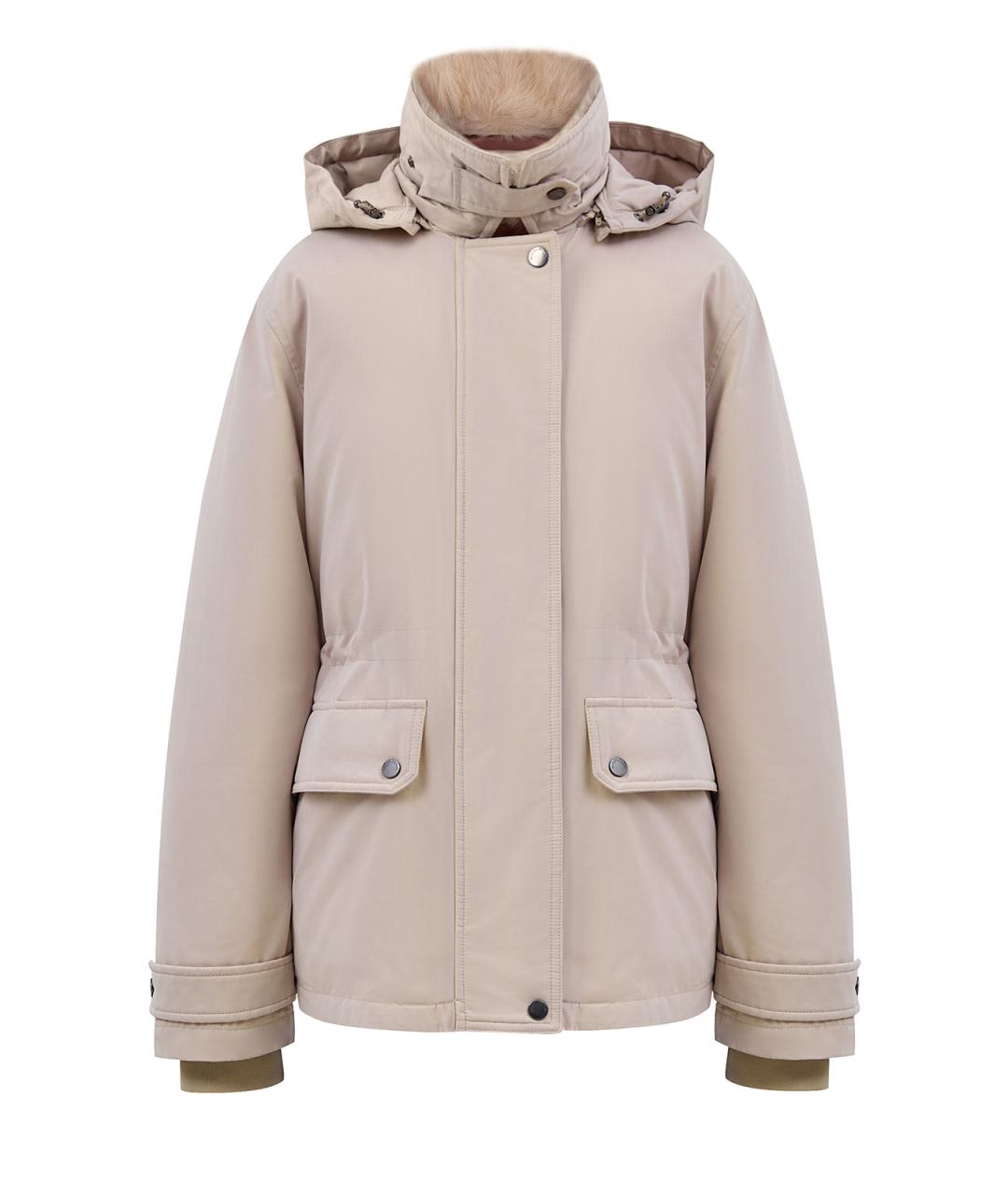 WOOLRICH Бежевая хлопковая парка, фото 1