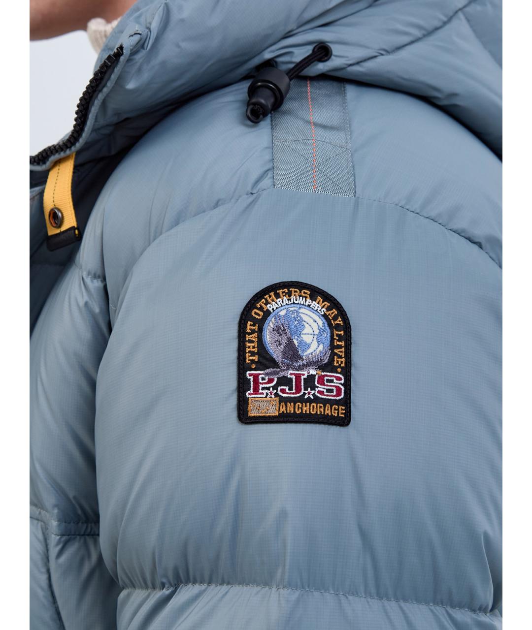 PARAJUMPERS Голубой полиамидовый пуховик, фото 5