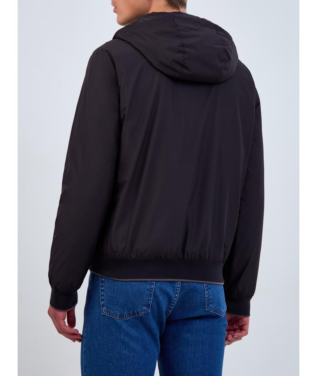 MOORER Черный полиэстеровый пуховик, фото 4