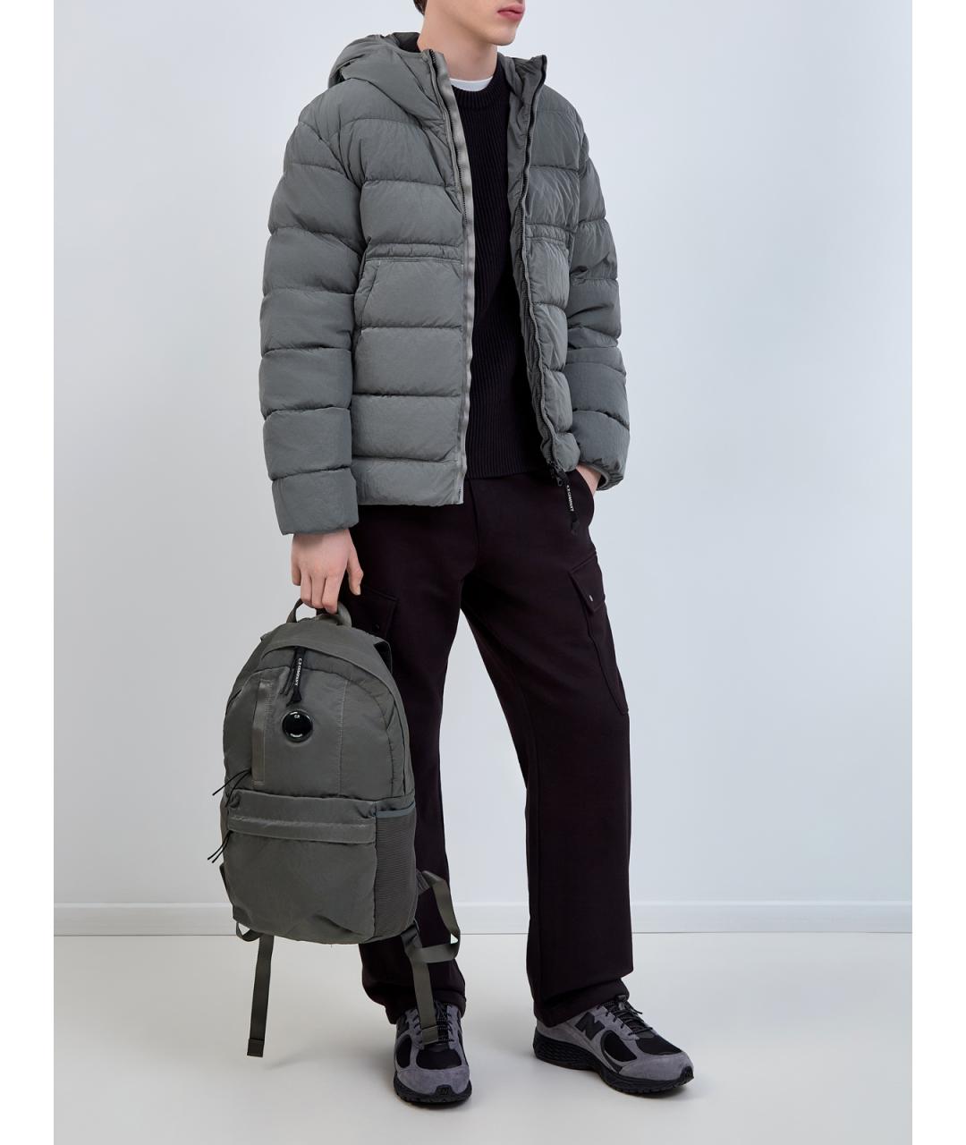 CP COMPANY Серый полиамидовый пуховик, фото 2